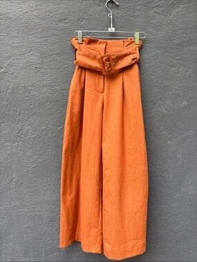 Free People High Cinched Waist Culotte in Rust. Size 0